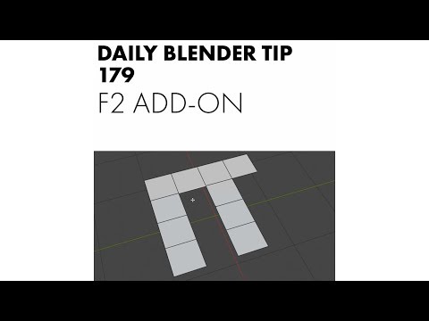 Daily Blender Tip 179 - F2 Add-on
