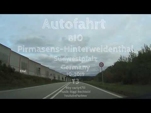 Autofahrt  Pirmasens-B10-Hinterweidenthal Südwestpfalz Germany 10-2019 T3/5