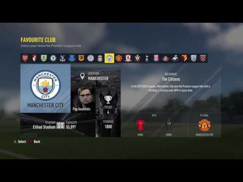 FIFA 17 The Journey First Team Selection