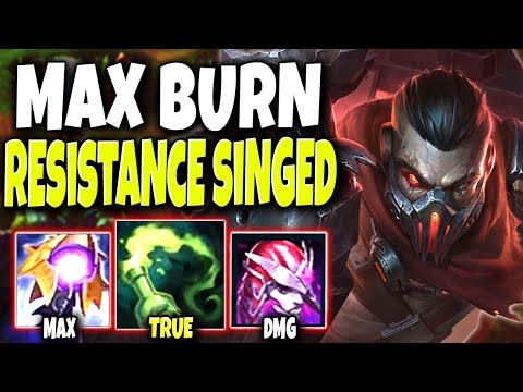 1v2 Camp? Get PUNISHED by Max Burn Season 11 Singed Build 🔥 LoL Resistance Singed Preseason Gameplay