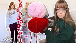 Crocheting A Valentine's Day Scarf | PassioKnit Vlog