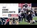 Texans vs. Saints Week 1 Highlights | NFL 2019