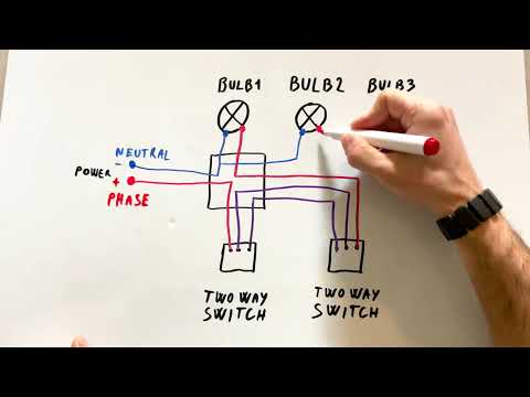 Two-Way (or three-way )Switch: One, Two, and Three Bulb Wiring Diagram in a Junction Box – Explained