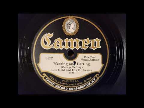 MEETING AND PARTING - LOU GOLD'S ORCHESTRA - vocal by Irving Kaufman - 1920s Dime Store Dance Music!