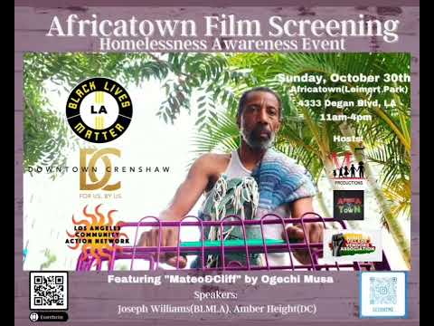 "MATEO & CLIFF" SHORT FILM SCREENING SUNDAY OCTOBER 30TH IN AFRICA TOWN LA