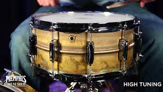 Video thumbnail for Ludwig 14x6.5 Raw Brass Snare Drum (6292) by Memphis Drum Shop