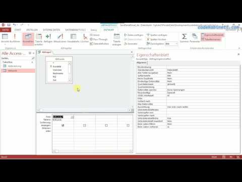 Access - Einfache Auswahlabfrage erstellen