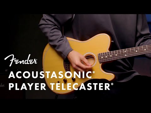 Fender Acoustasonic Player Telecaster Acoustic Electric Guitar in Butterscotch Blonde image 13