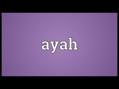 Ayah Meaning
