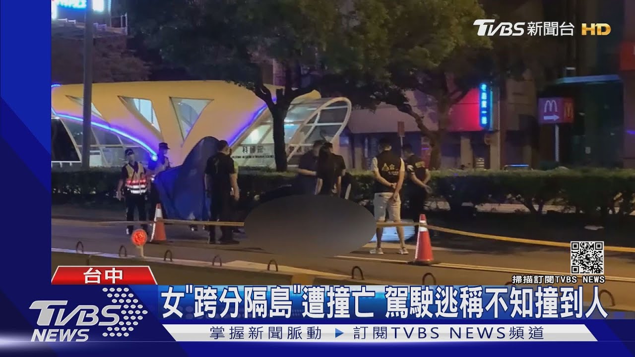 女「跨分隔島」遭撞亡　駕駛逃稱不知撞到人