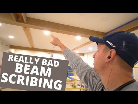 WONKY CEILING Beam Scribing MAJIC - How to Get Perfect Fitting Scribes
