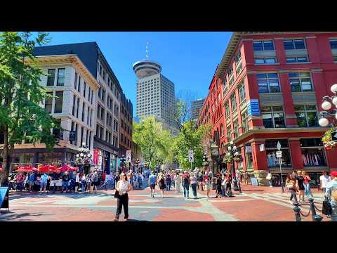 VANCOUVER British Columbia Canada Travel 2025 | Downtown and Gastown Walking Tour 4K
