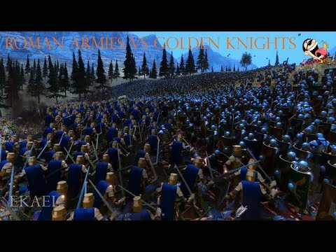 3000 GOLDEN KNIGHTS VS 32000 ROMAN ARMIES | ULTIMATE EPIC BATTLE SIMULATOR
