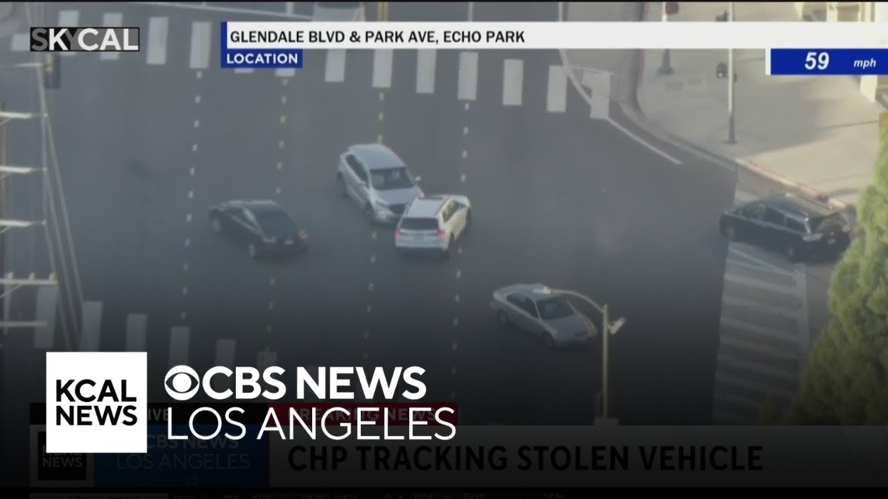 Stolen car suspect crashes after leading high speed chase through downtown LA