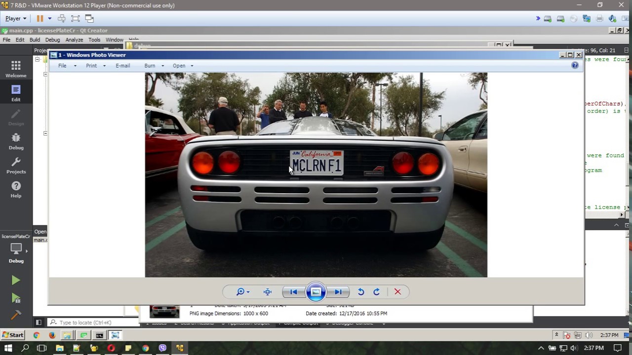 License Plate Char Reader - OpenCv 3 - Qt - Windows - Source code