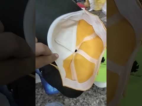 Men yellow 5-panel cap (velcro closure)