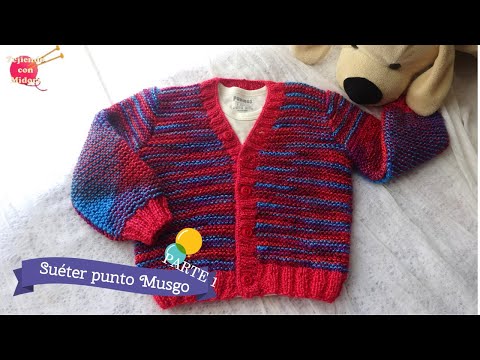 Sweater - size 3 to 4 years TWO NEEDLES (PART 1/2)