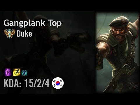Gangplank Top vs Lissandra - Duke - KR Challenger Patch 6.13