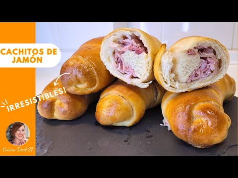 Cómo hacer CACHITOS de JAMÓN venezolanos PASO a PASO | Cocina Fácil SF