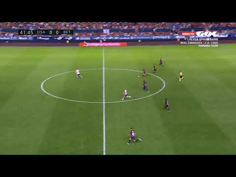 Ocasion fallada increible de Osasuna  6 jugadores contra 2 | Osasuna Betis | GOL  2019