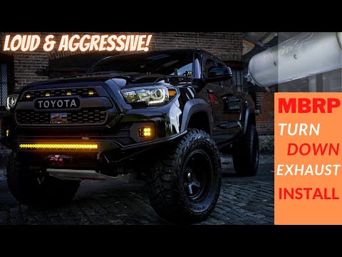 3rd Gen Tacoma MBRP XP Turn Down Exhaust Install/Review | Aggressive Tone