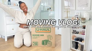 MOVING VLOG | New House! Pack with me, Furniture Shopping, and Filming/Beauty room set up!