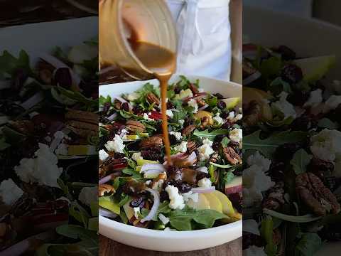 Autumn Pear Salad with the Best Dressing Ever!  #shorts