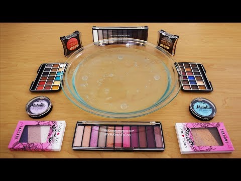 Mixing Eyeshadow into Clear Slime - Satisfying Slime ASMR Part 2 Video