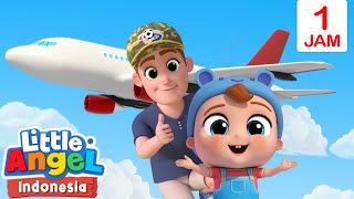 Download lagu Pergi Mudik Naik Pesawat Terbang!✈️ | Little Angel Indonesia | Kartun dan Lagu Anak Favorit mp3