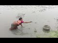 Very Amazing Hand Fishing By Village Woman Best Woman Fish Catching On Village Canel
