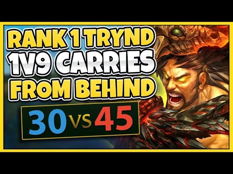 #1 TRYNDAMERE WORLD NASTIEST COMEBACK (UNBELIEVABLE WIN) - League of Legends