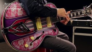Video thumbnail for D'Angelico EX-59 Hollow Body Electric Guitar, Purple Art Deco by Musician's Friend