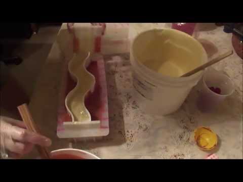 Making Spiced Cranberry Cold Process Soap