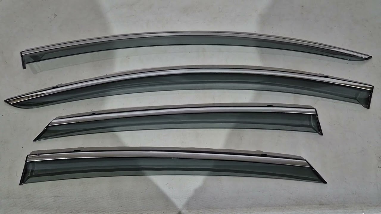 Ford Mondeo 2014-2022 рр. Вітровики з хромованим молдингом Niken Luxury (SD, 4 шт) Video 1