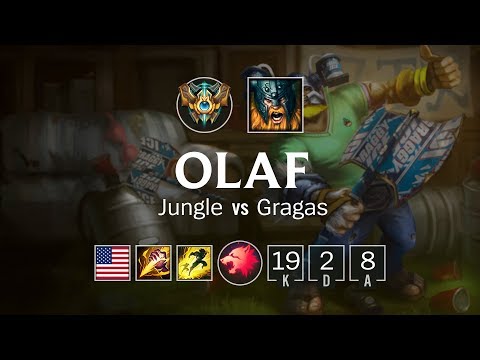 Olaf Jungle vs Gragas - NA Challenger Patch 8.18