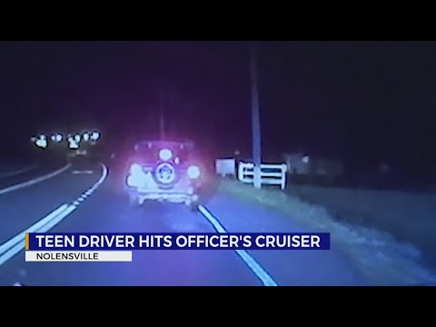 Unlicensed Nolensville teen hits police car
