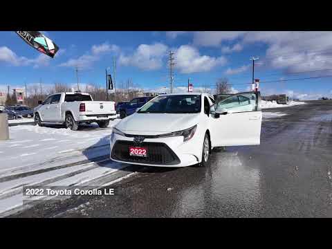 2022 Toyota Corolla LE CVT in White for sale at Aurora Toyota in Aurora, ON