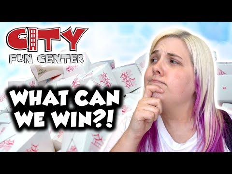 What can we win at the arcade? Tons of tickets at City Fun Center arcade!