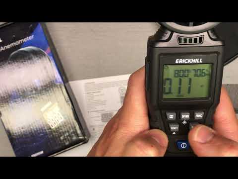 Setup/How To Use: ERICKHILL Digital Anemometer