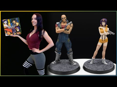 Cowboy Bebop Space Serenade Miniature Painting Tutorial | Faye & Jet