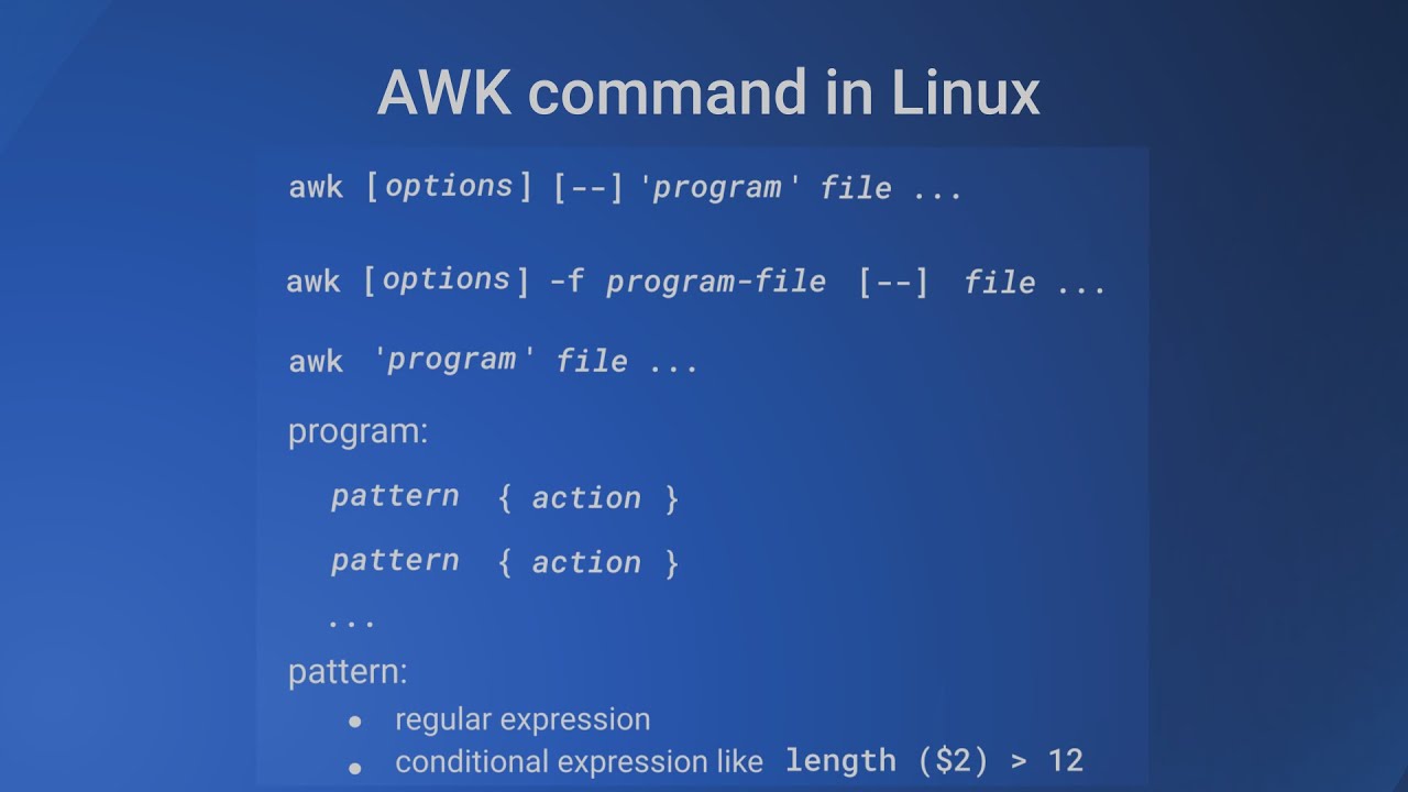Awk command in Linux with examples