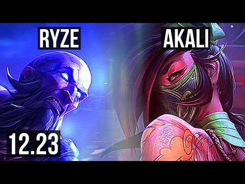 RYZE vs AKALI (MID) | 11/1/8, Legendary | KR Diamond | 12.23