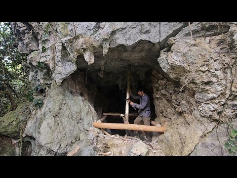 build a warm shelter in the cave