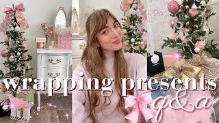 wrap christmas presents with me *PLUS* q&a ꔫ