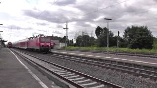 preview picture of video 'Bahnverkehr in Babenhausen am 30.6.2013'