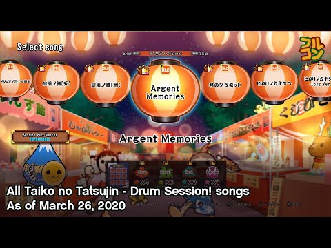 【Taiko no Tatsujin: Drum Session!】All songs as of March 26, 2020