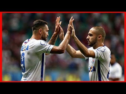 Bahia 2 X 2 Atlético (MG). Gols de Matheus Galdezani, Ricardo Oliveira, Gilberto e Régis (30/7/2018)