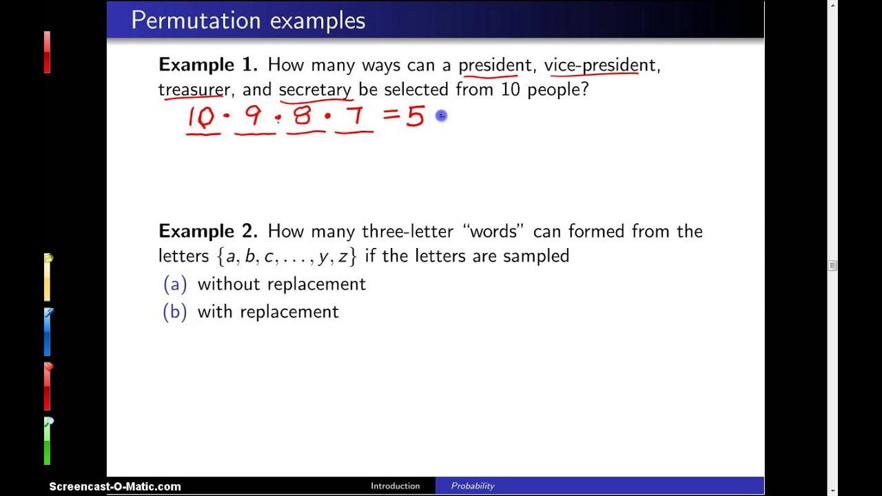 Permutations -- Example 1