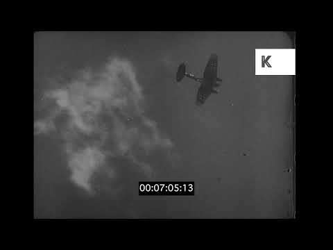 1940s WWII, Luftwaffe Attack Ships, Bombing Raid, 35mm