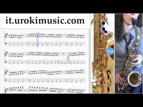 Lezioni di Sassofono Tenore Miley Cyrus - Wrecking Ball Parte#1 Melodia Tutorial Spartito Imparare